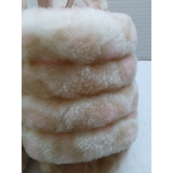Ugg Platform Slippers Womens 8 Light Pink-Tan Cheetah Print Beautiful Soft Fuzzy - Picture 14 of 16